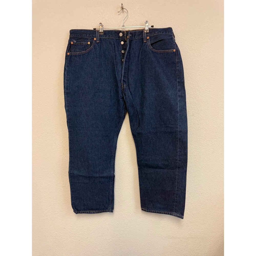 Vintage Levis 501xx Jeans Mens 44x30 Dark Wash Button Fly Made in USA 555 Stamp